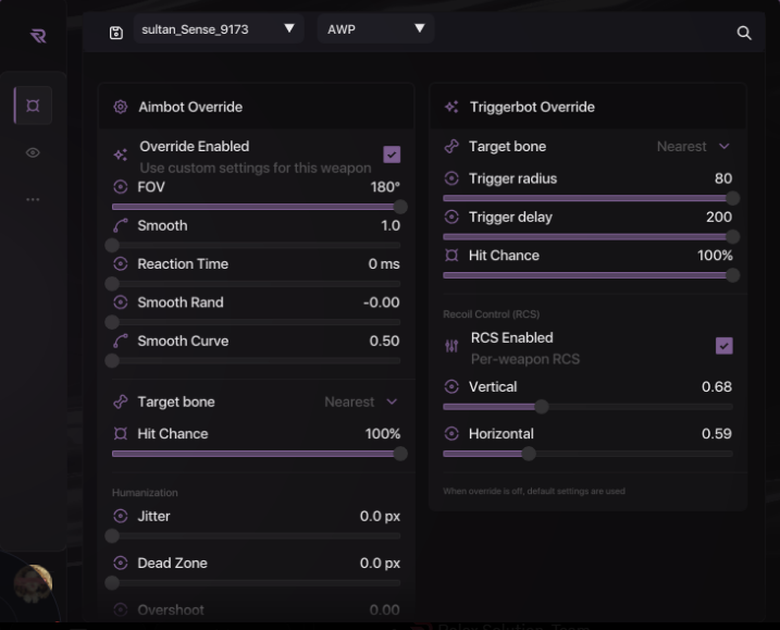 CS2 weapon override
