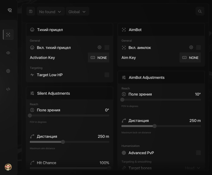 Aim panels