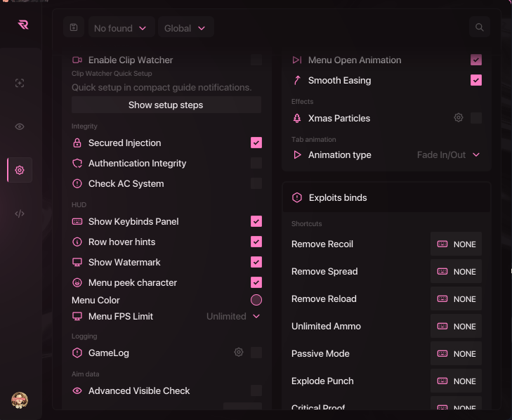 Settings UI